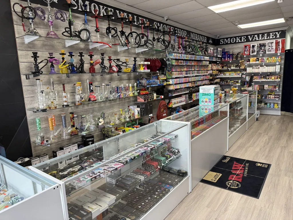 Inside Smoke Valley Smoke Shop Miramar