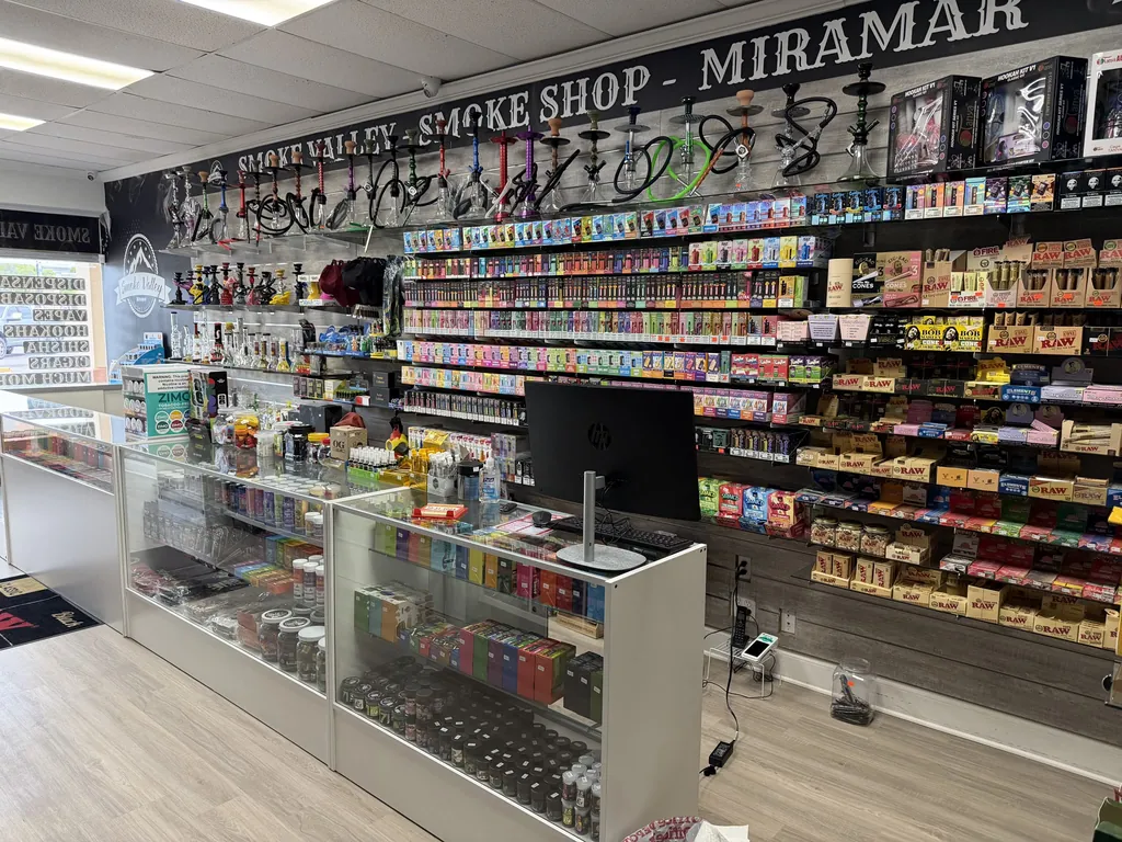 Inside Smoke Valley Smoke Shop Miramar