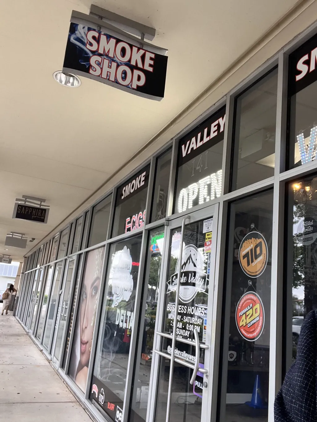 Inside Smoke Valley Smoke Shop Sunrise