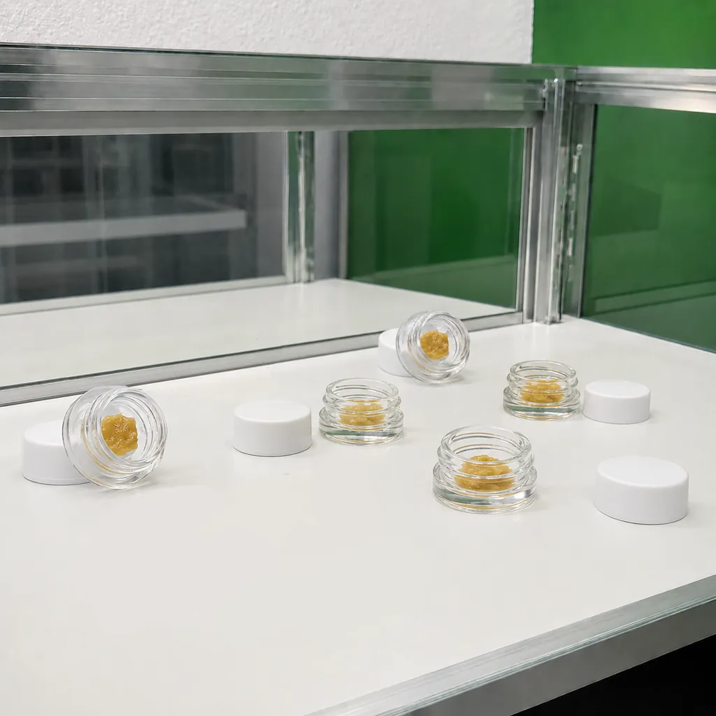THCA concentrate (live resin) at Gas House Dispensary, Dallas.
