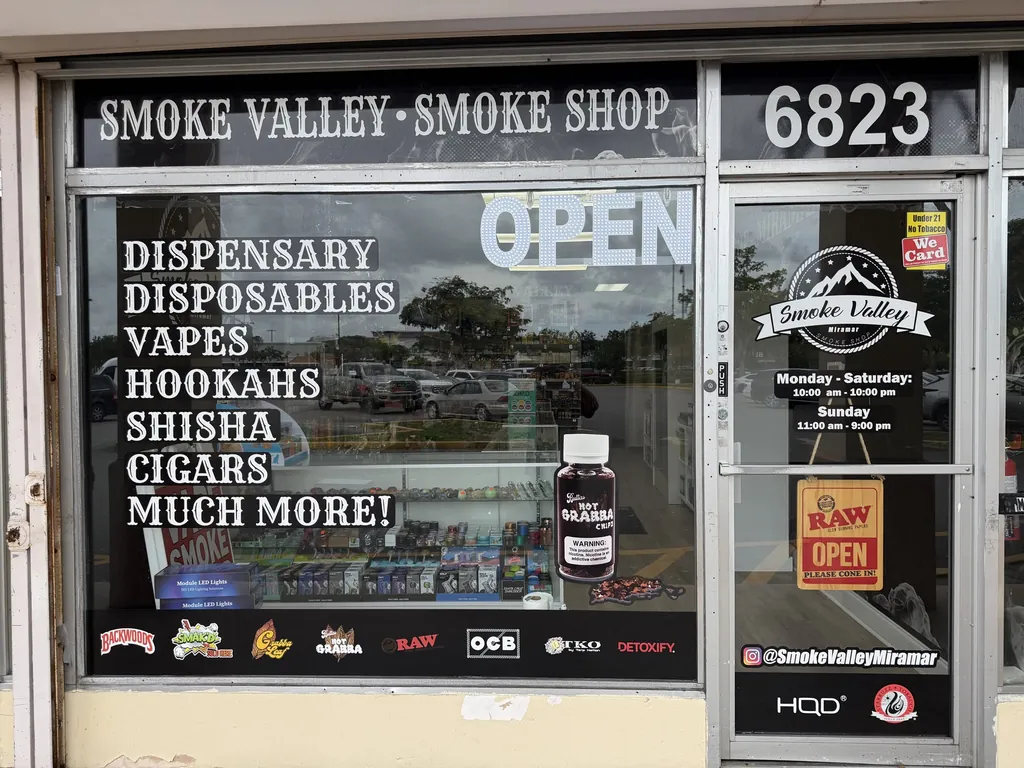Inside Smoke Valley Smoke Shop Miramar