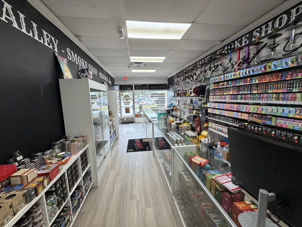 Inside Smoke Valley Smoke Shop, Broward County, Florida
