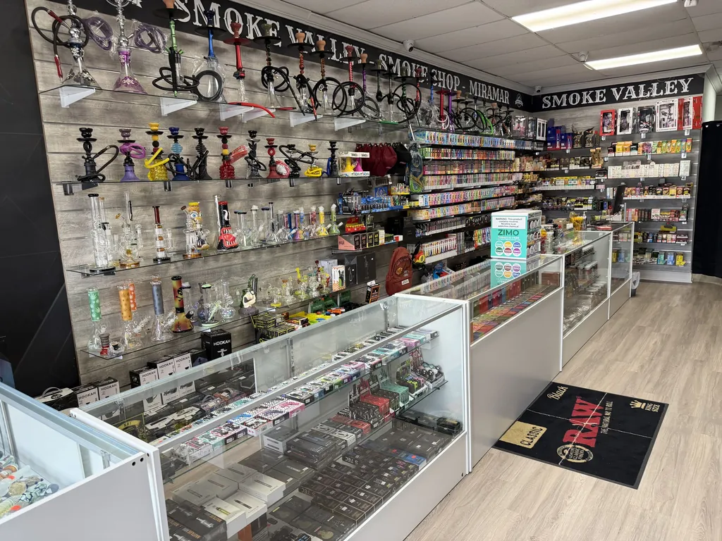 Inside Smoke Valley Smoke Shop Miramar
