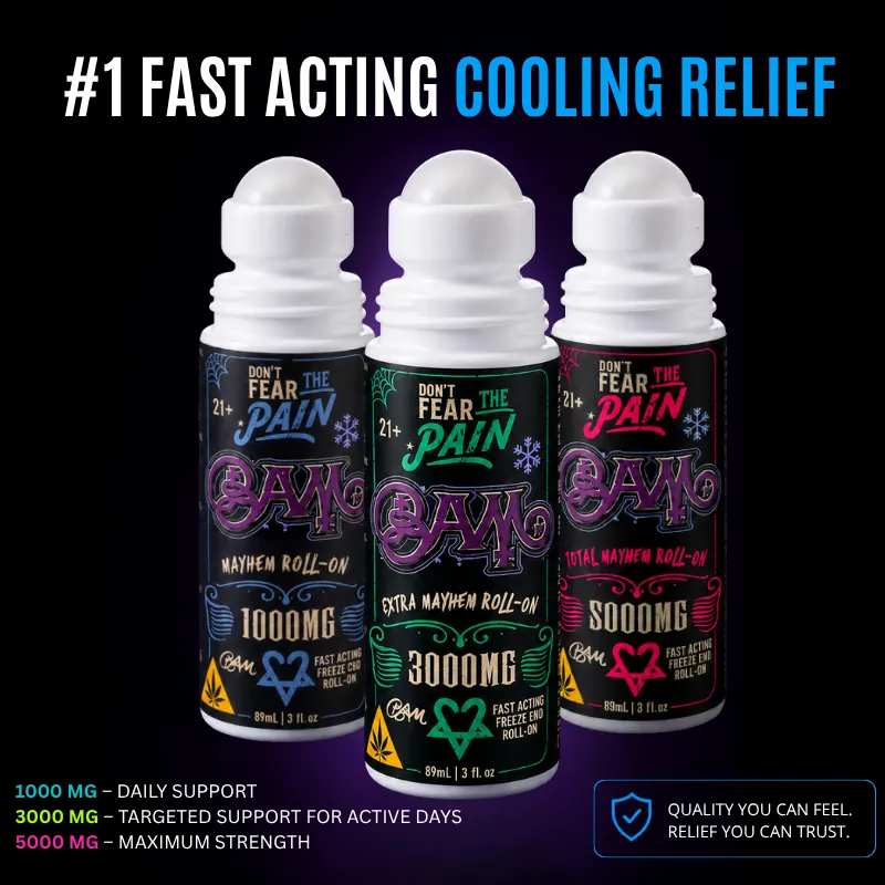 CBD Roll-On Kit | 1000mg + 3000mg + 5000mg Mayhem Set | Bam THC
