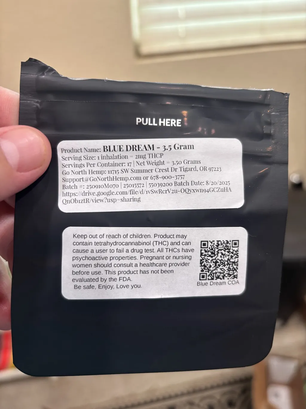 A labeled product pouch from Kush Kingdom
